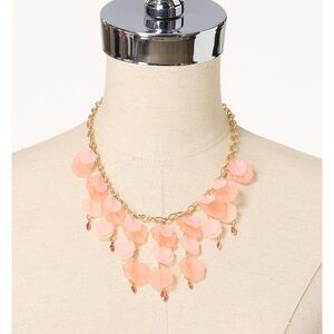 Elegant Gold and Pink Floral Necklace